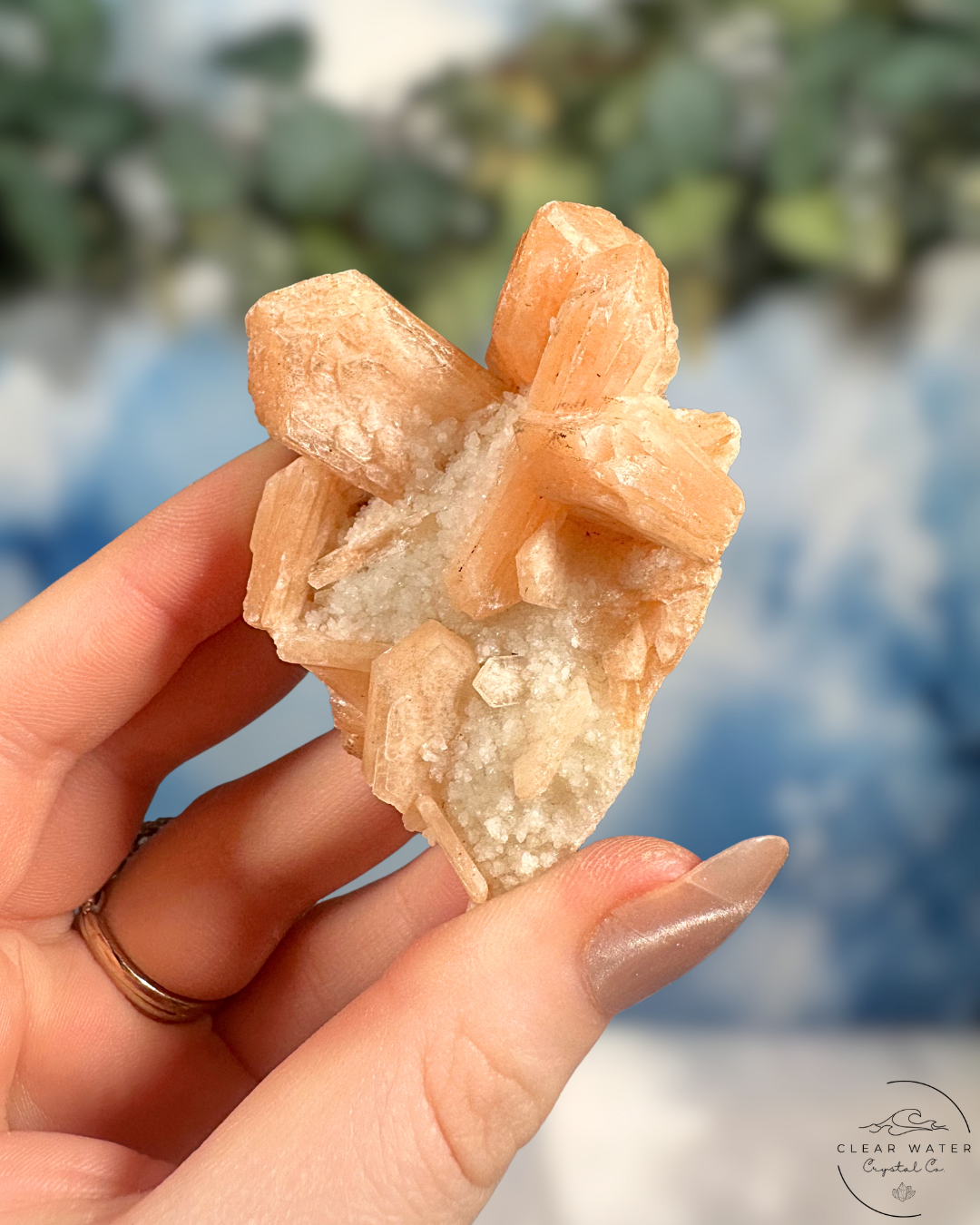 Peach Stilbite Specimens: Soft Connection