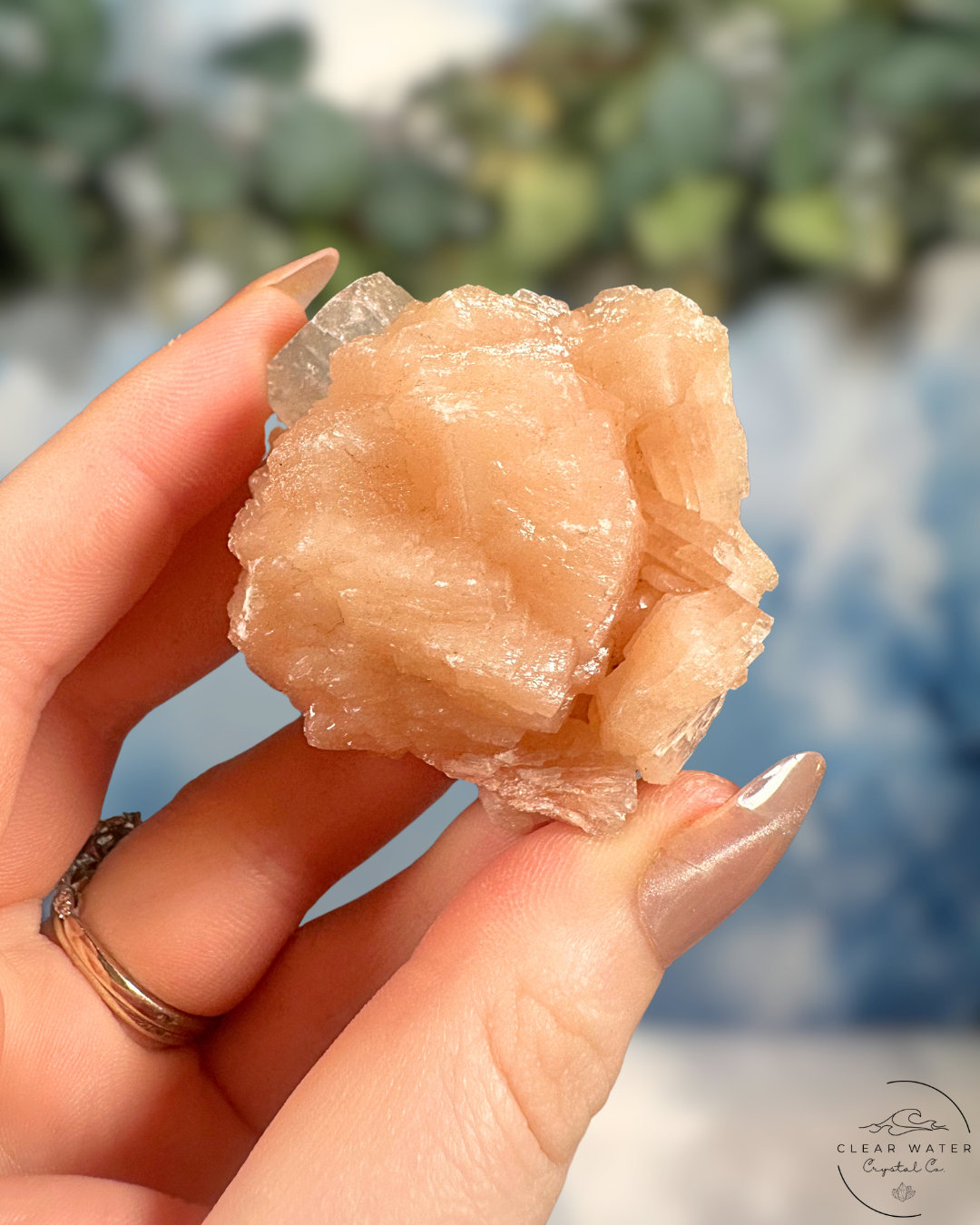Peach Stilbite Specimens: Soft Connection