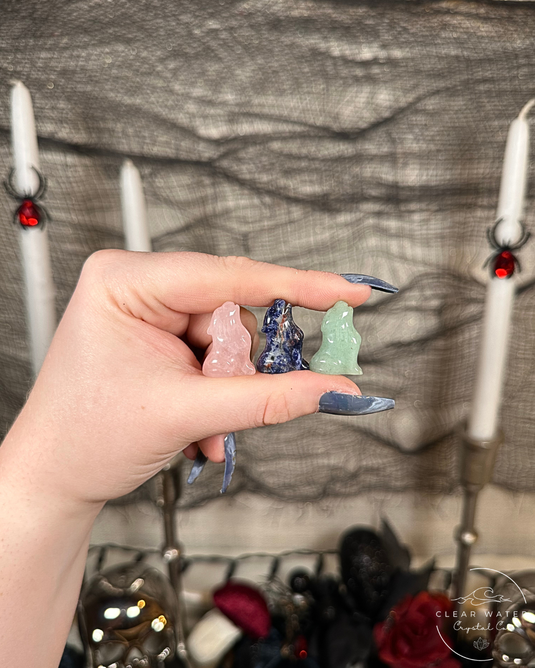 Mini Mystery Wolf Carvings