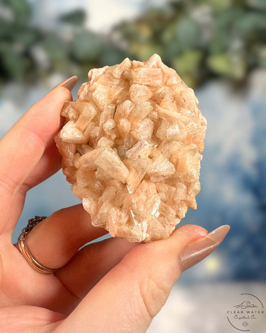 Peach Stilbite Specimens: Soft Connection