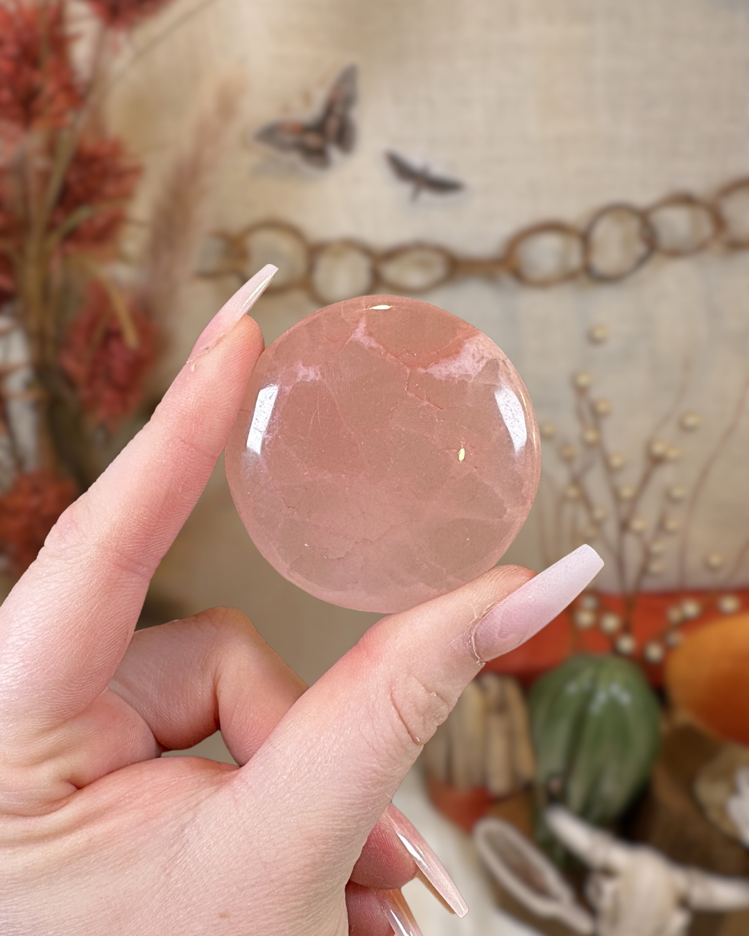 Peach Calcite Flatstones- Pakistan
