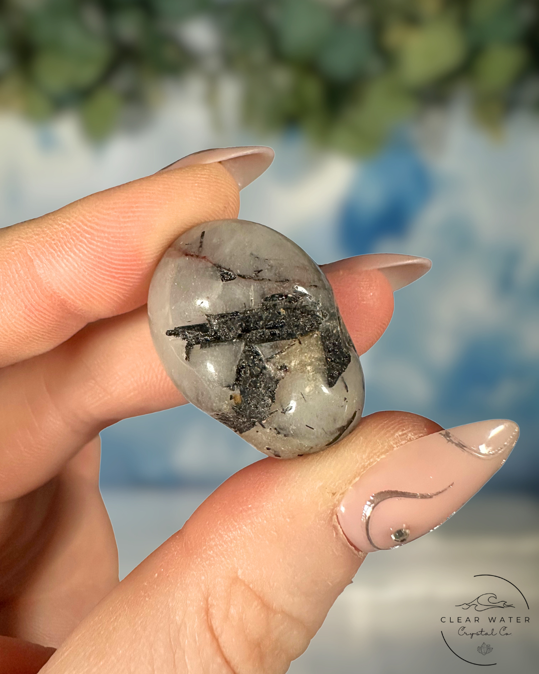 Tourmalated Quartz Tumbles - Grounding Energy with Powerful Clarity