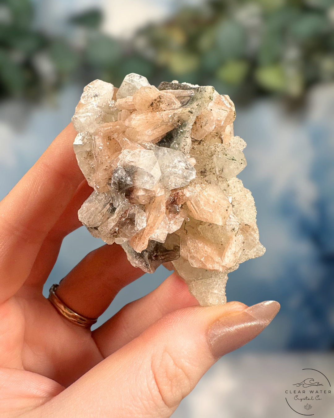 Peach Stilbite Specimens: Soft Connection