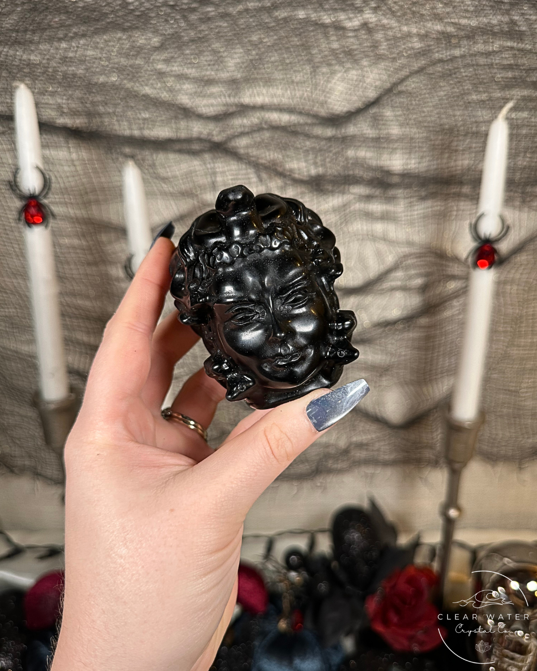 Obsidian Medusa Heads