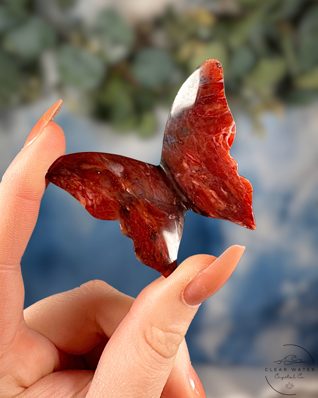 Indonesian Pink Chalcedony Butterfly – The Gentle Wanderer