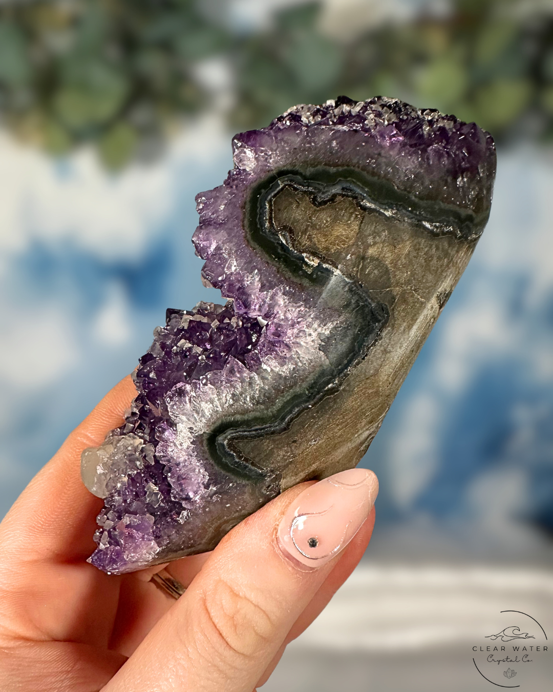 Uruguayan Amethyst on Custom Stand: Violet Constellations