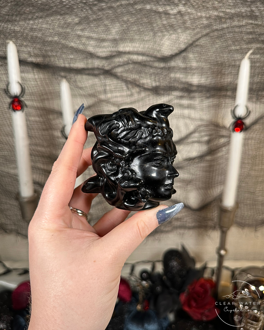 Obsidian Medusa Heads