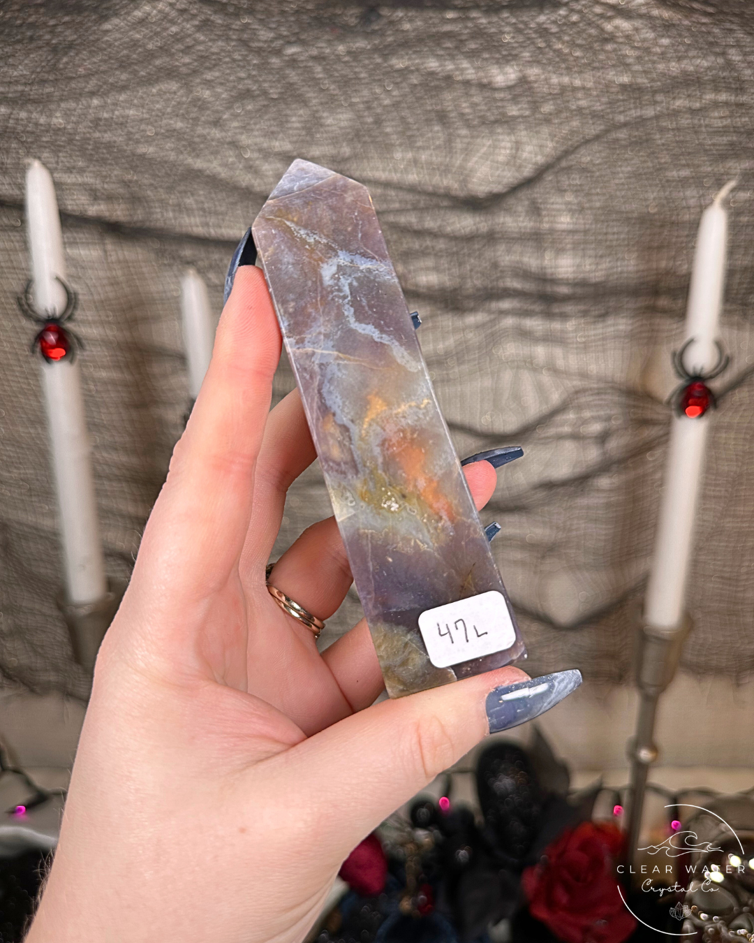 Indonesian Purple Chalcedony Towers