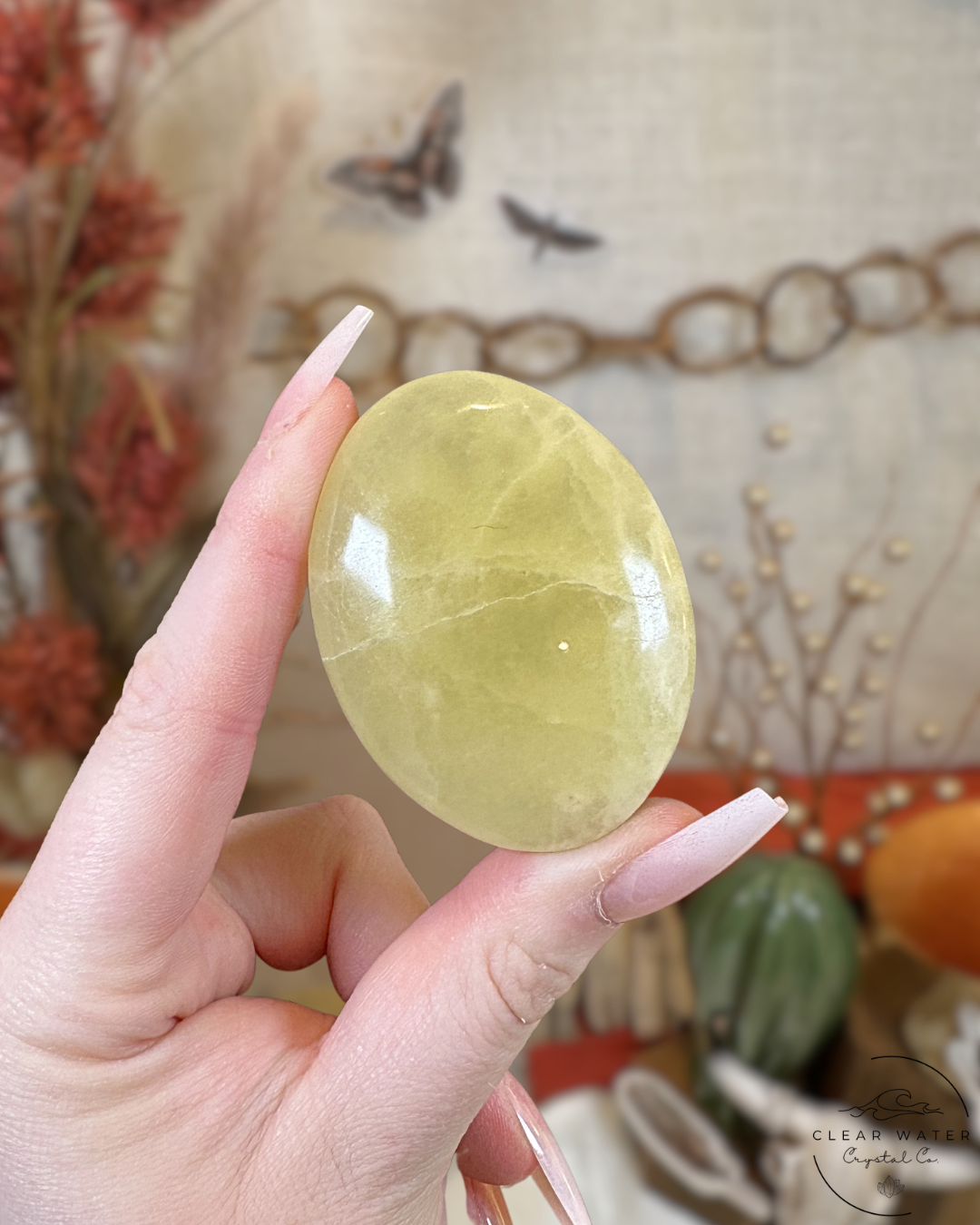 Lemon Calcite Palmstones-Pakistan