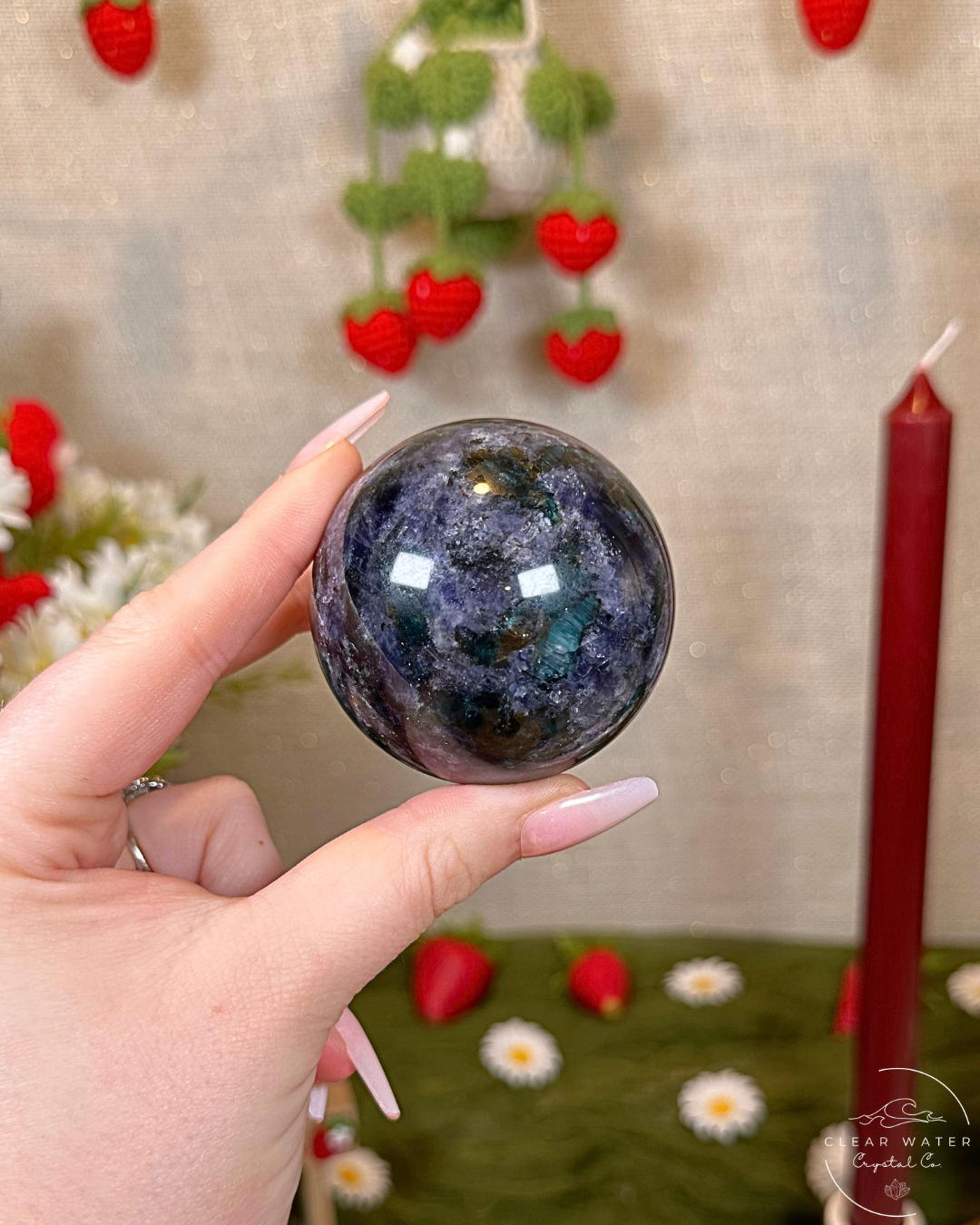Iolite, Blue Apatite & Epidote Spheres