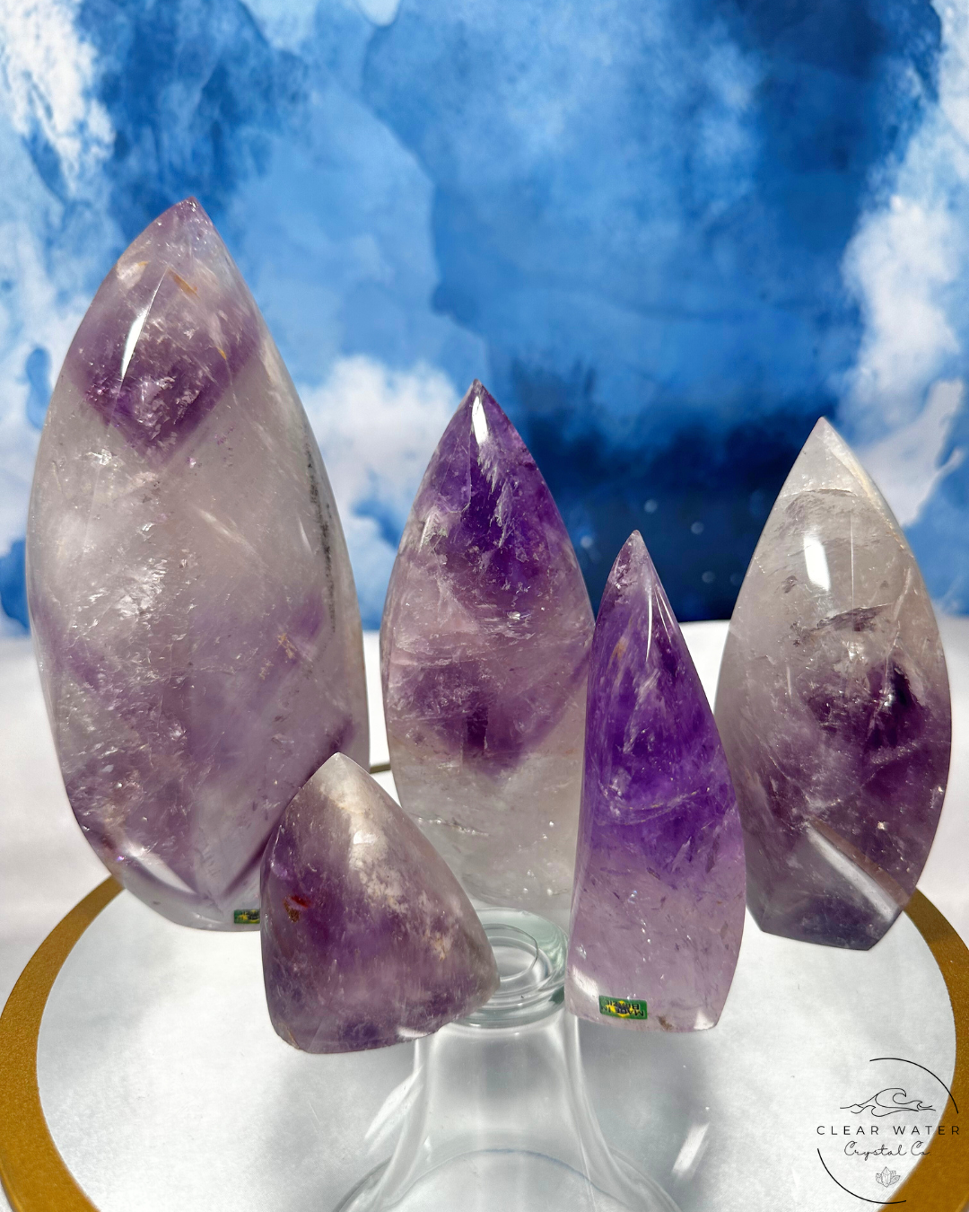 Brazilian Amethyst Flames- Phantoms, Rainbows & Royal Hues
