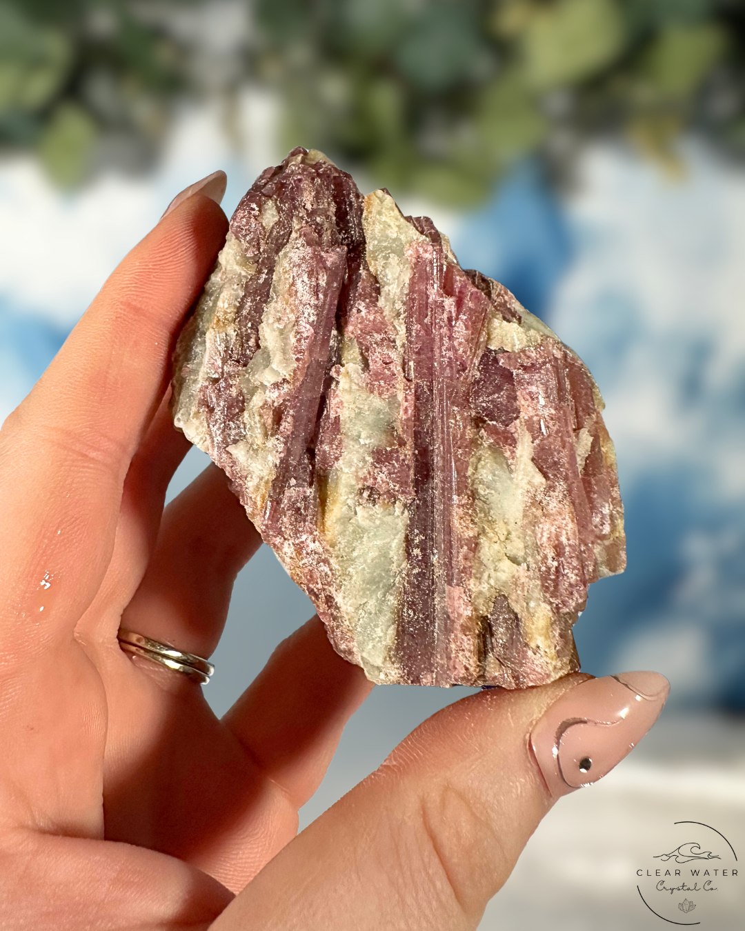 Pink Tourmaline in Matrix: Raw Radiance