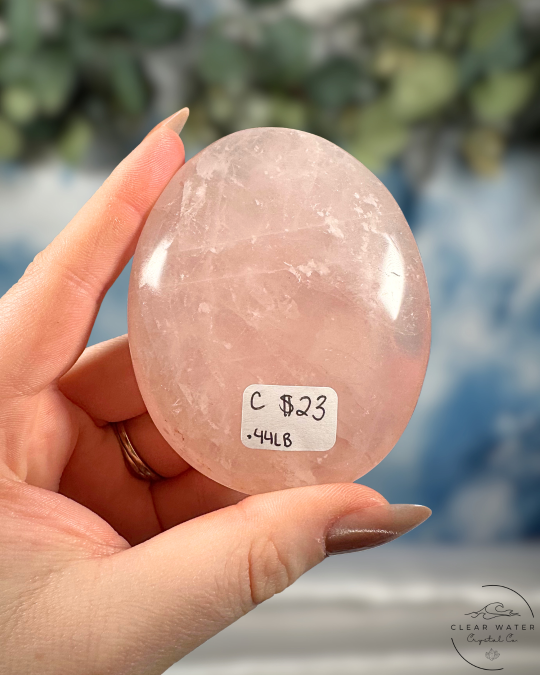 Extra Large Madagascan Rose Quartz Palmstones: Love's Embrace