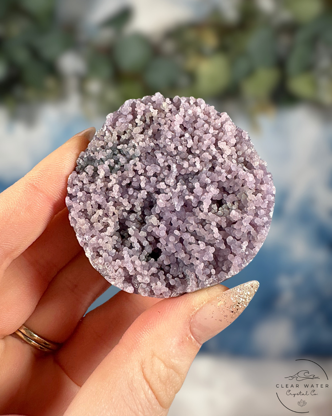 Half-Polished Grape Agate Spheres: Mystical Harvest