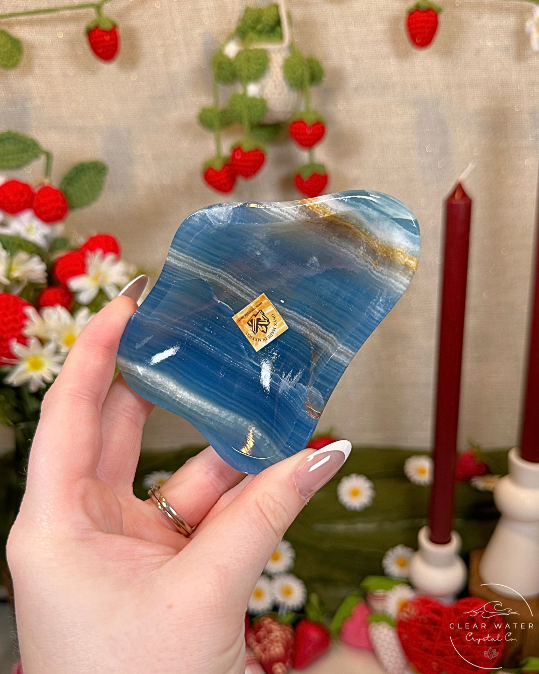 Deep Blue Onyx Wavy Edge Bowls | Argentina