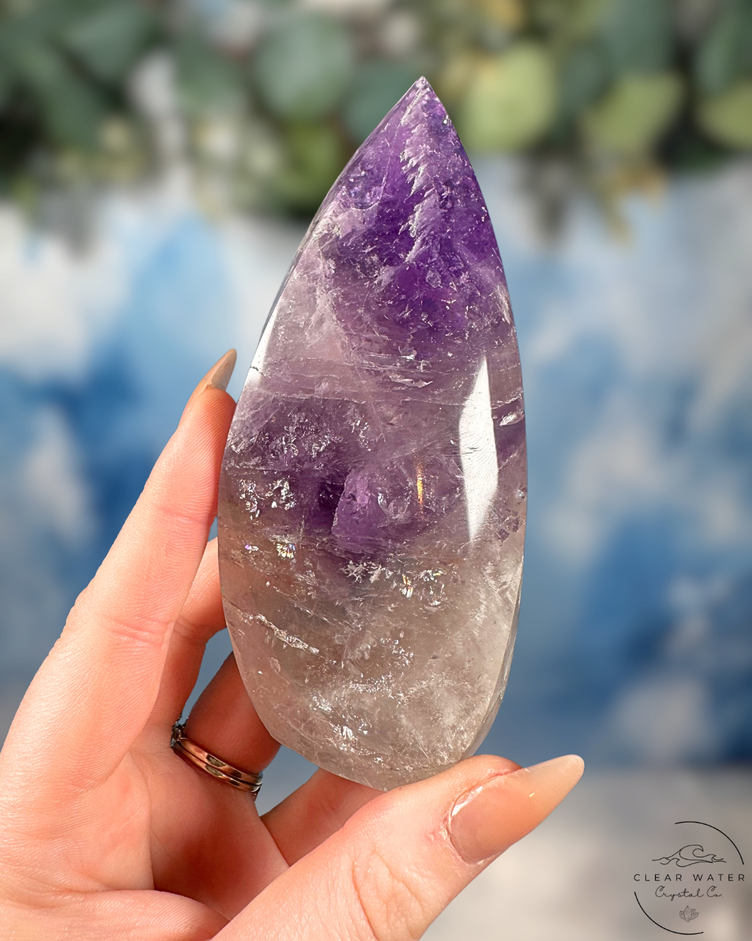 Brazilian Amethyst Flames- Phantoms, Rainbows & Royal Hues