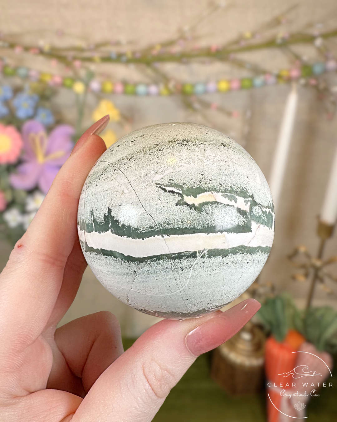 Green Unicorn Jasper Spheres