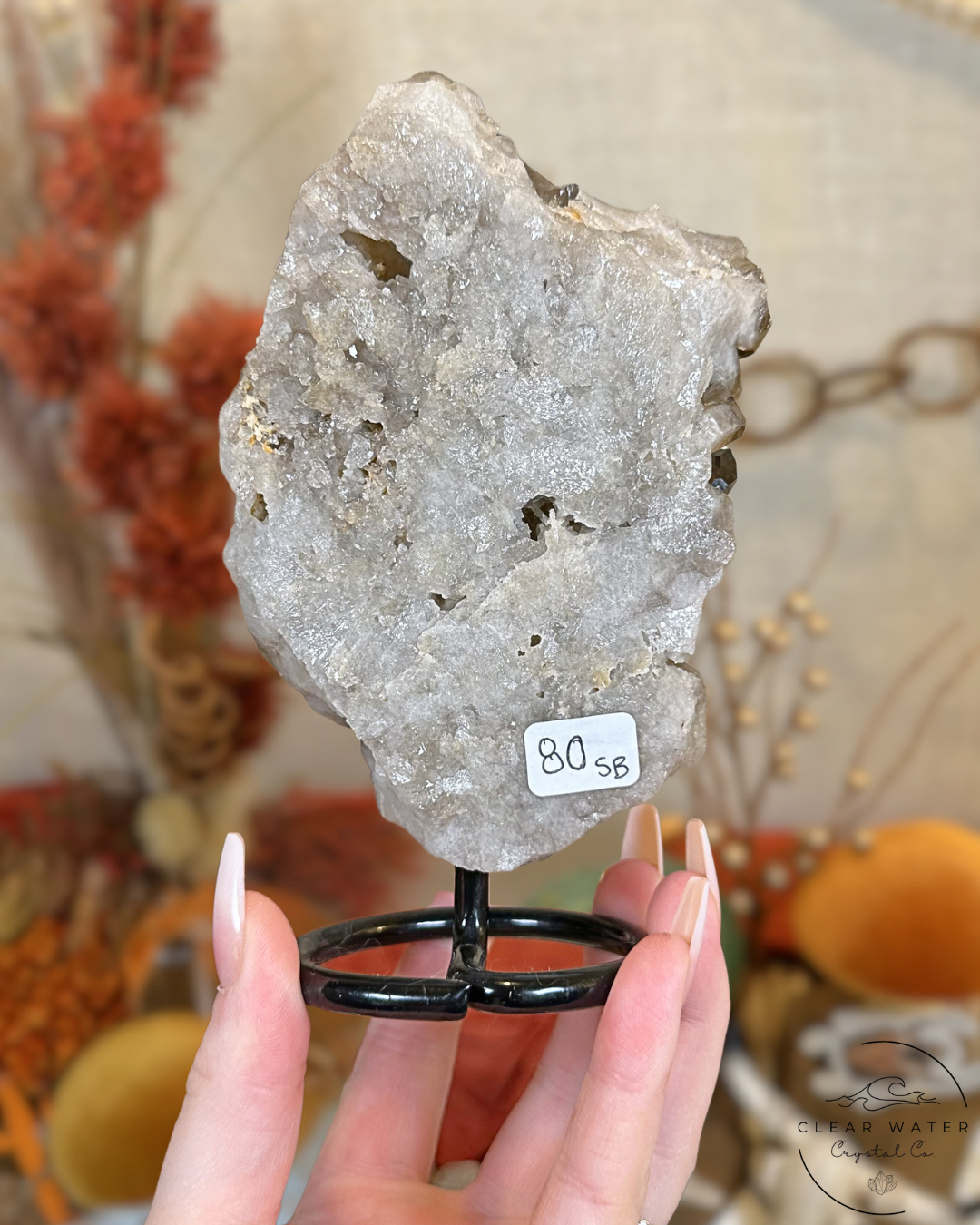 Smoky Quartz Cluster on Stand- Brazil