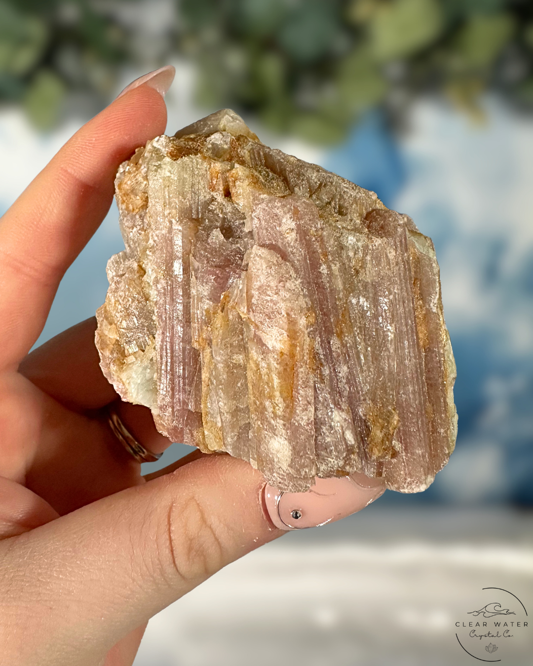 Pink Tourmaline in Matrix: Raw Radiance