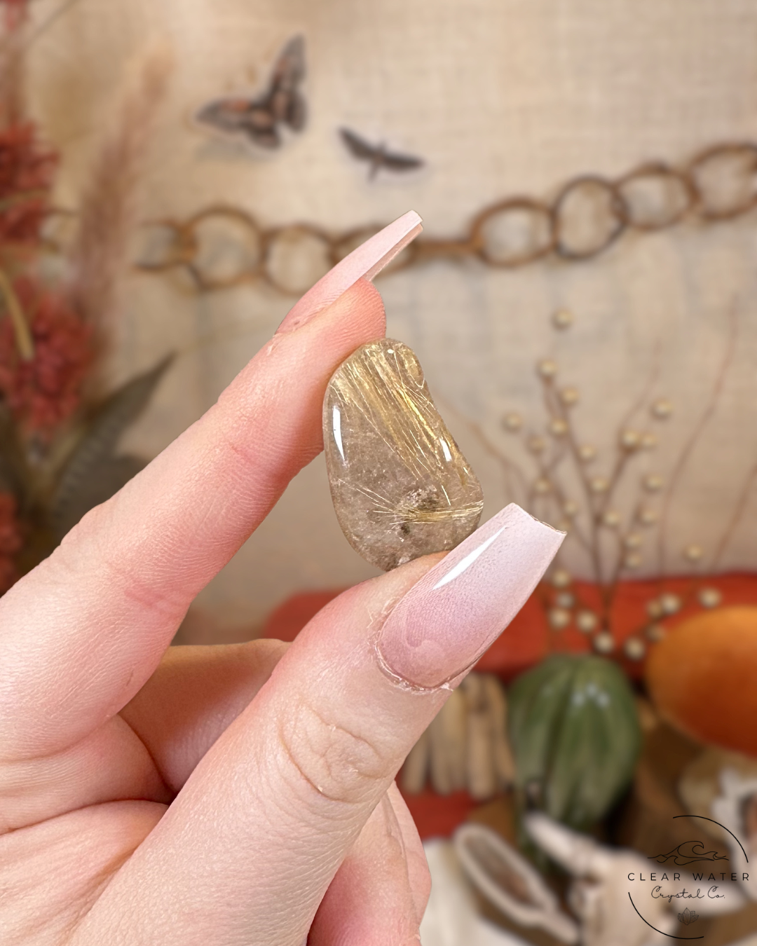 Golden Rutile Tumbles