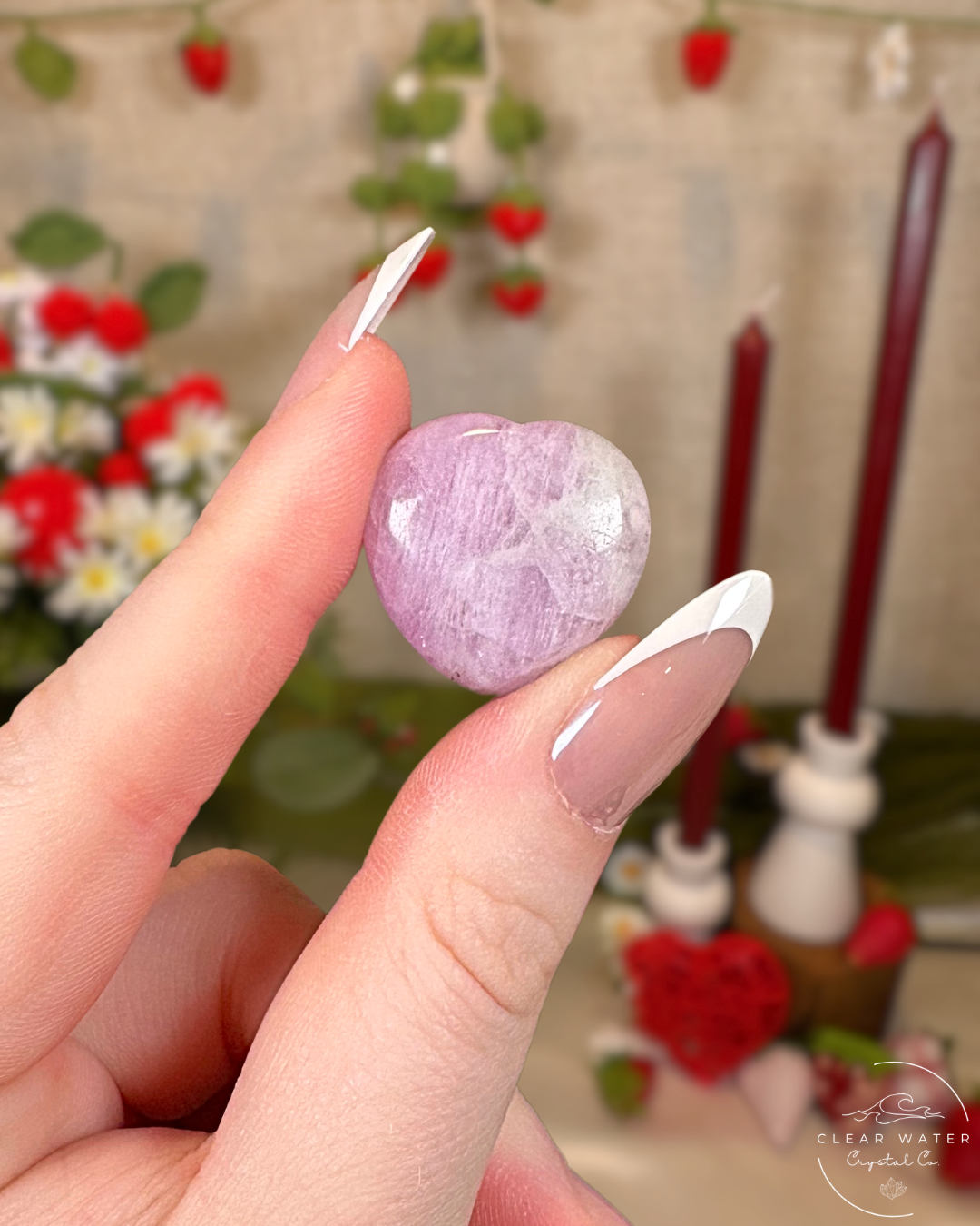 Kunzite Mini Heart Carving