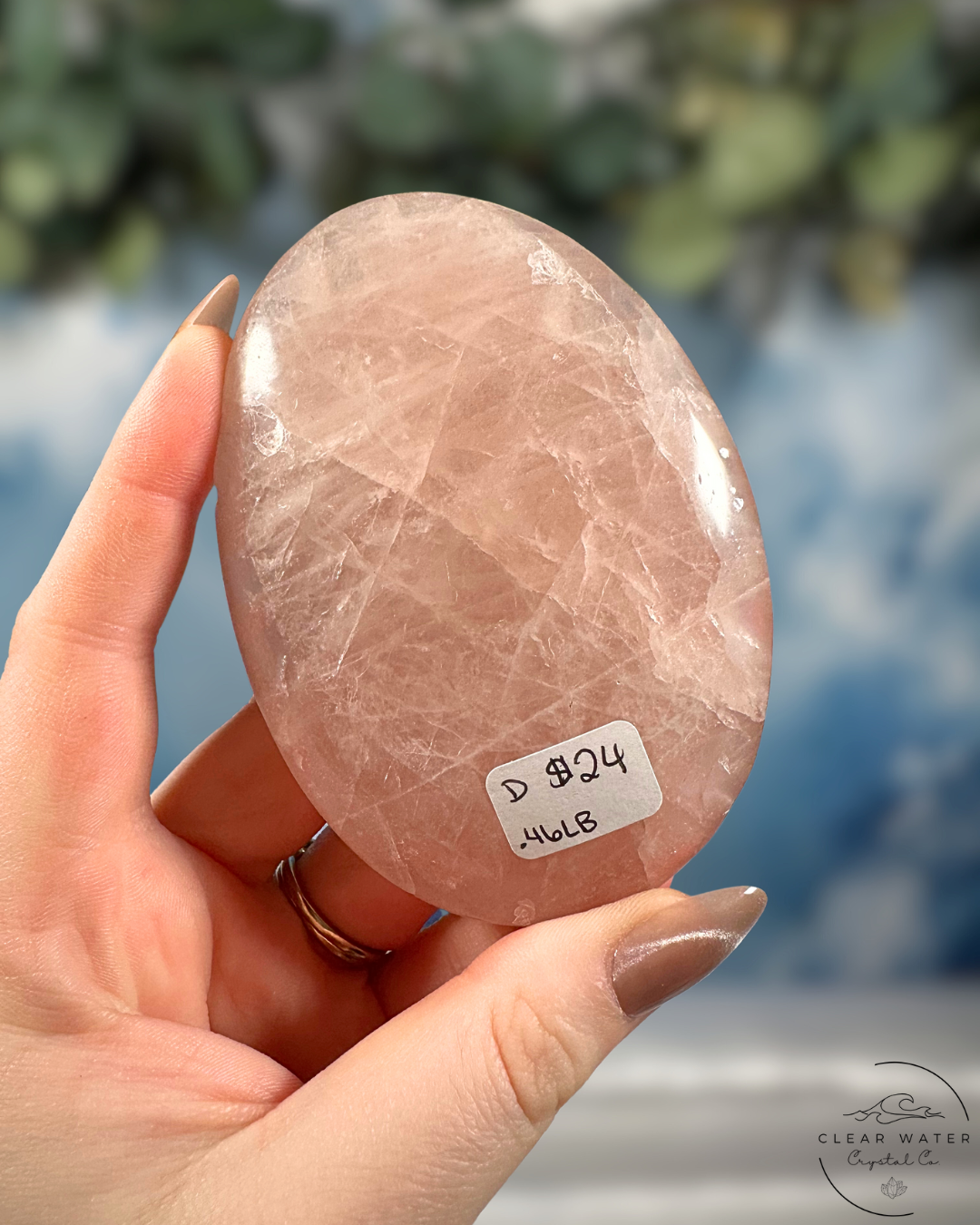 Extra Large Madagascan Rose Quartz Palmstones: Love's Embrace