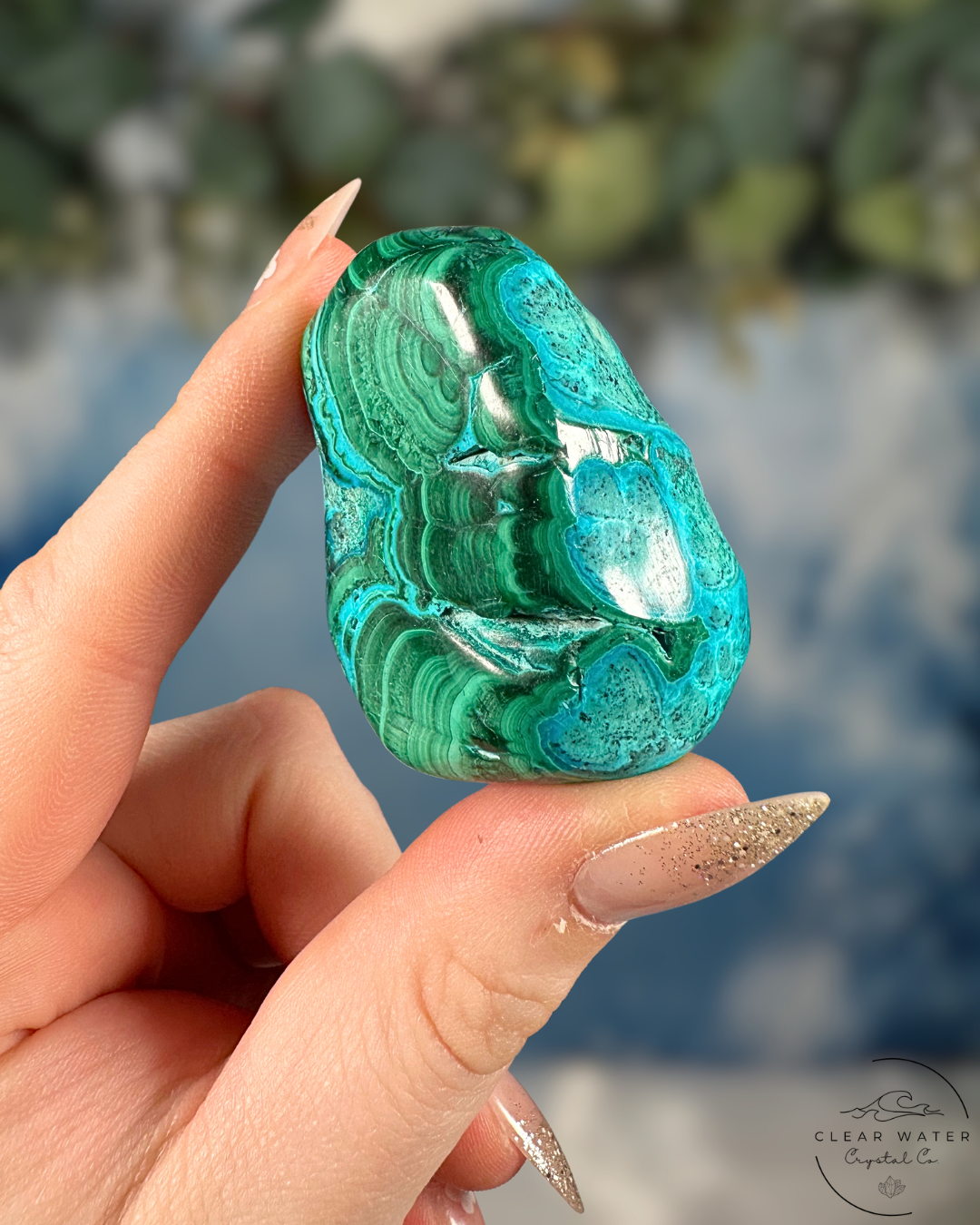 Malachite & Chrysocolla Freeforms - Dynamic Healing & Expressive Flow