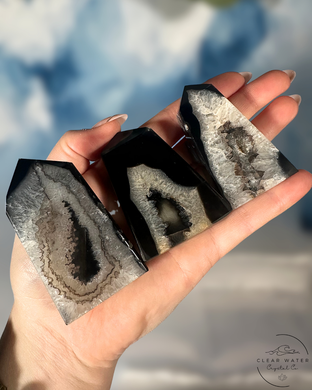 Black Agate Tower - Grounding Energy and Protective Shield