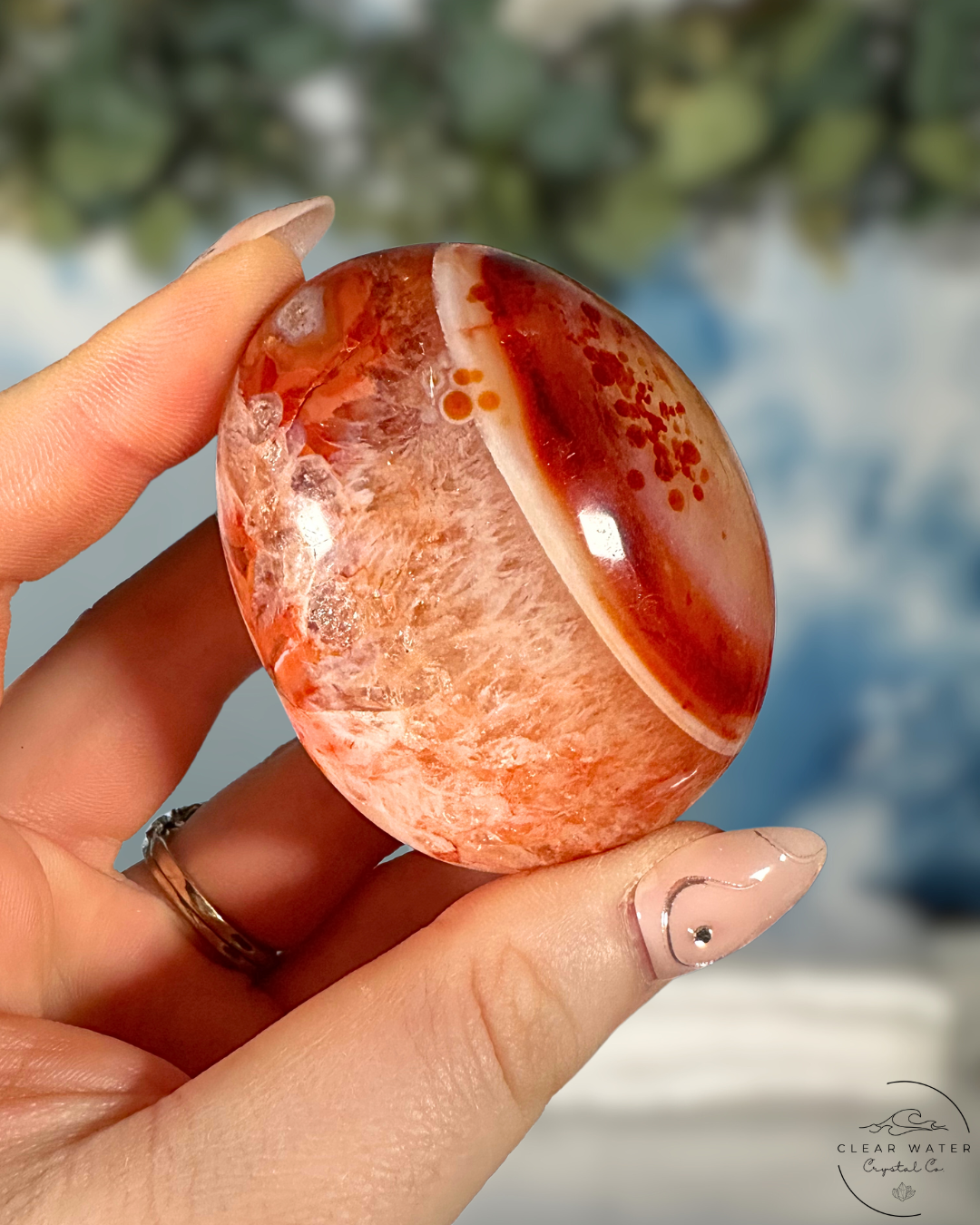 Groovy Carnelian Palmstone