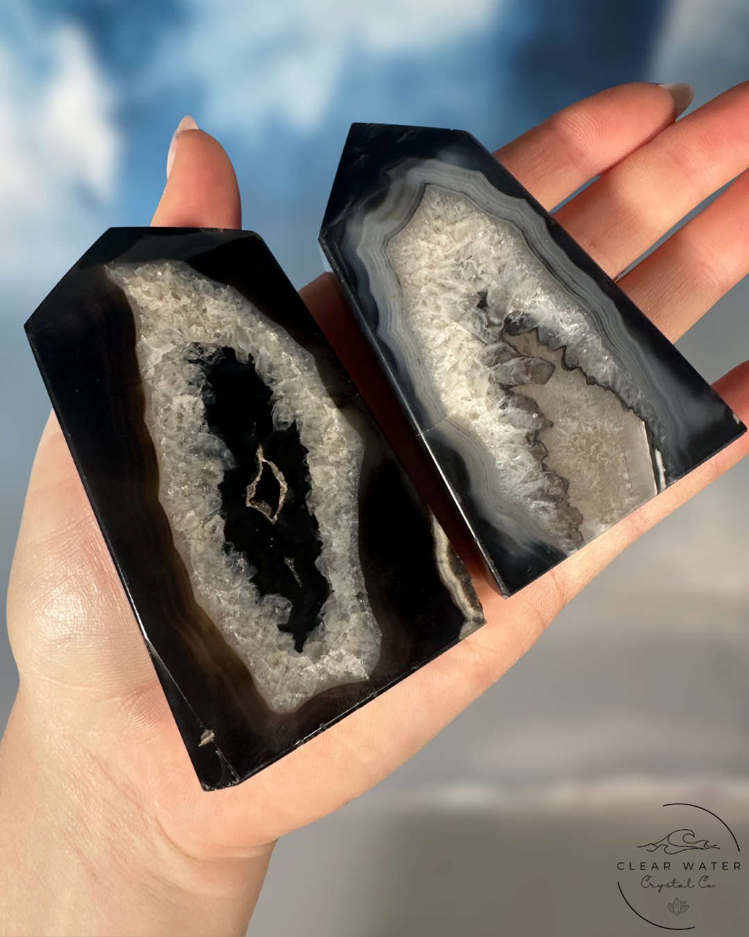Black Agate Tower - Grounding Energy and Protective Shield