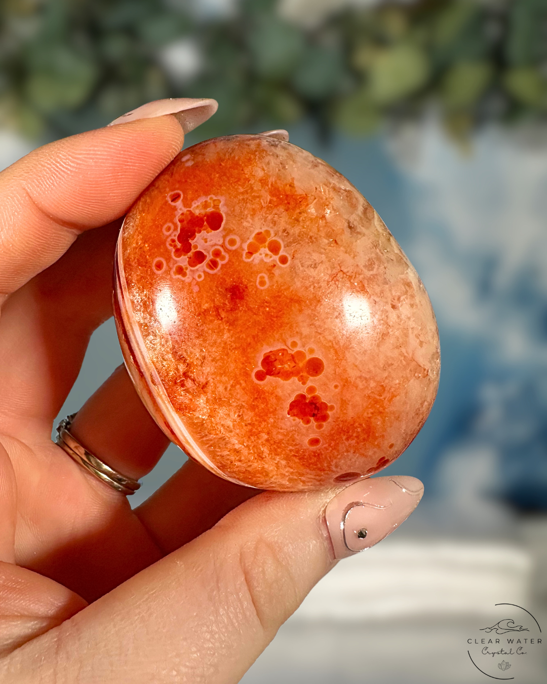 Groovy Carnelian Palmstone