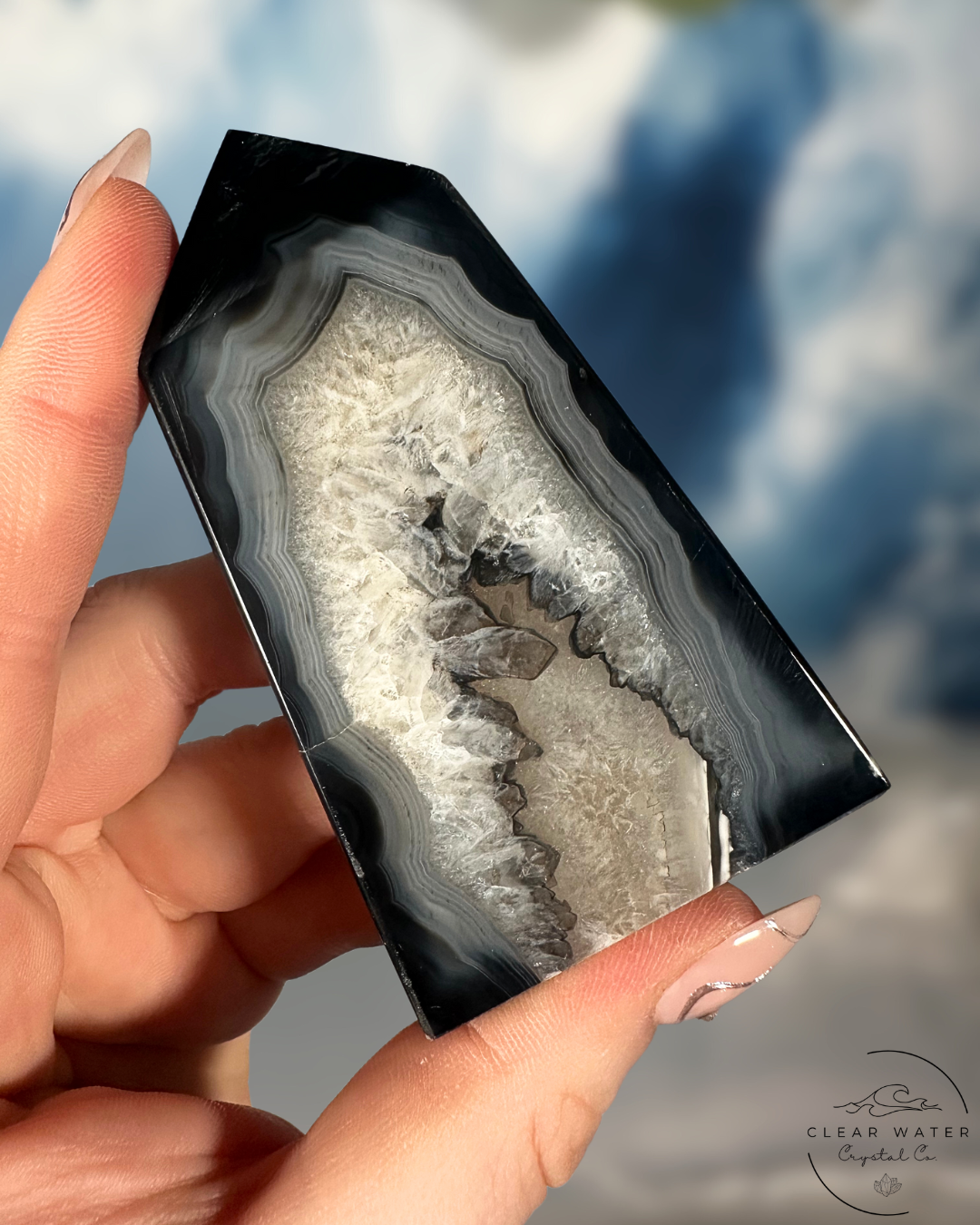 Black Agate Tower - Grounding Energy and Protective Shield