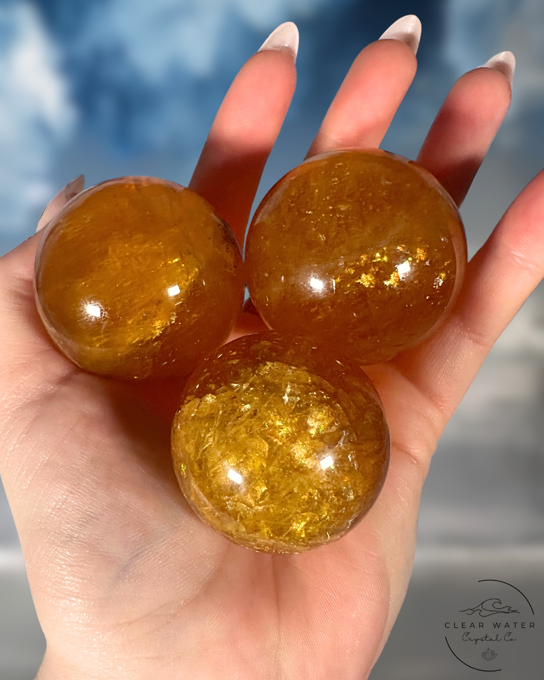 Golden Radiance: Yellow Fluorite with Mica Spheres