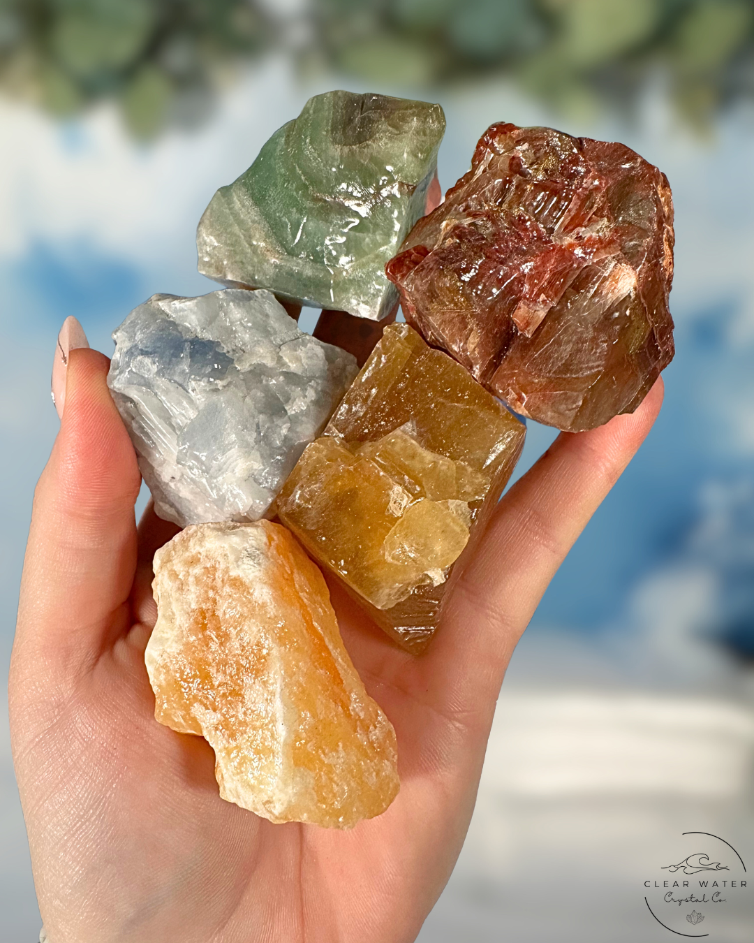Raw Calcite Chunks: Earth's Embrace