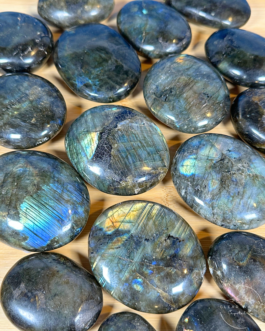 Imperfect Labradorite Palmstones - Minimal, Unique Flash