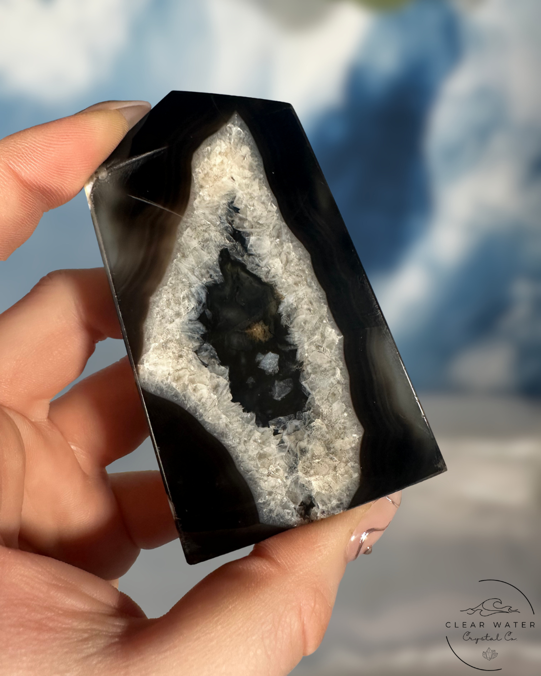 Black Agate Tower - Grounding Energy and Protective Shield