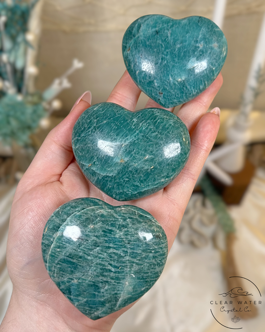Amazonite Hearts- Madagascar