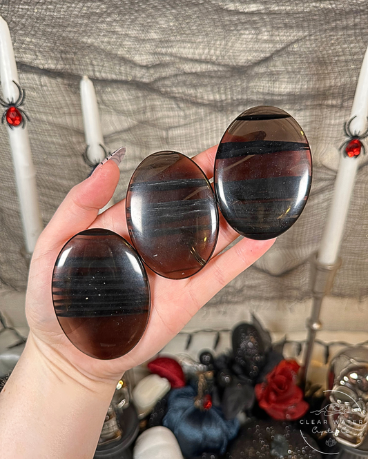 Midnight Lace Obsidian Palmstones