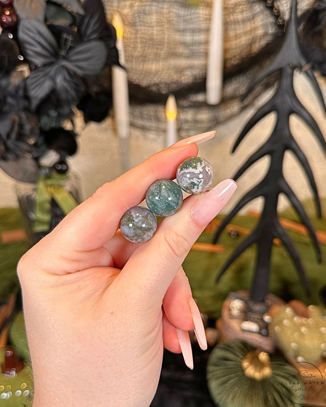 Moss Agate Mini Sphere