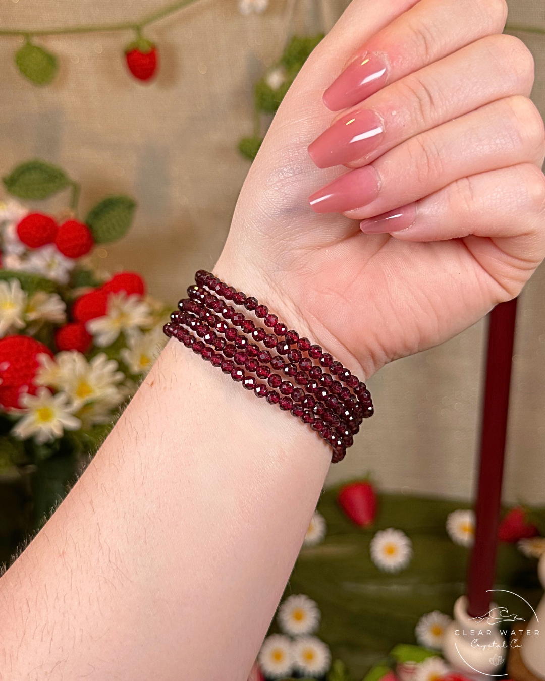 Faceted Garnet Bracelet
