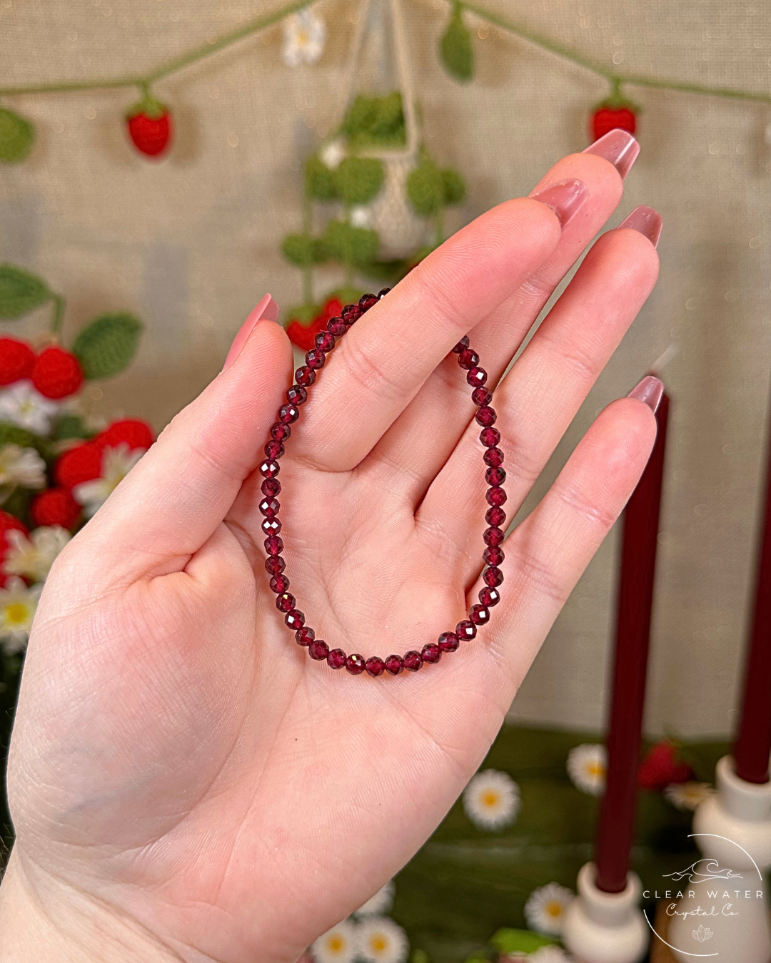 Faceted Garnet Bracelet
