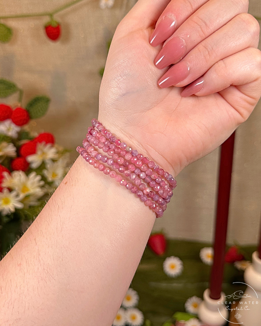 Faceted Pink Tourmaline Bracelet
