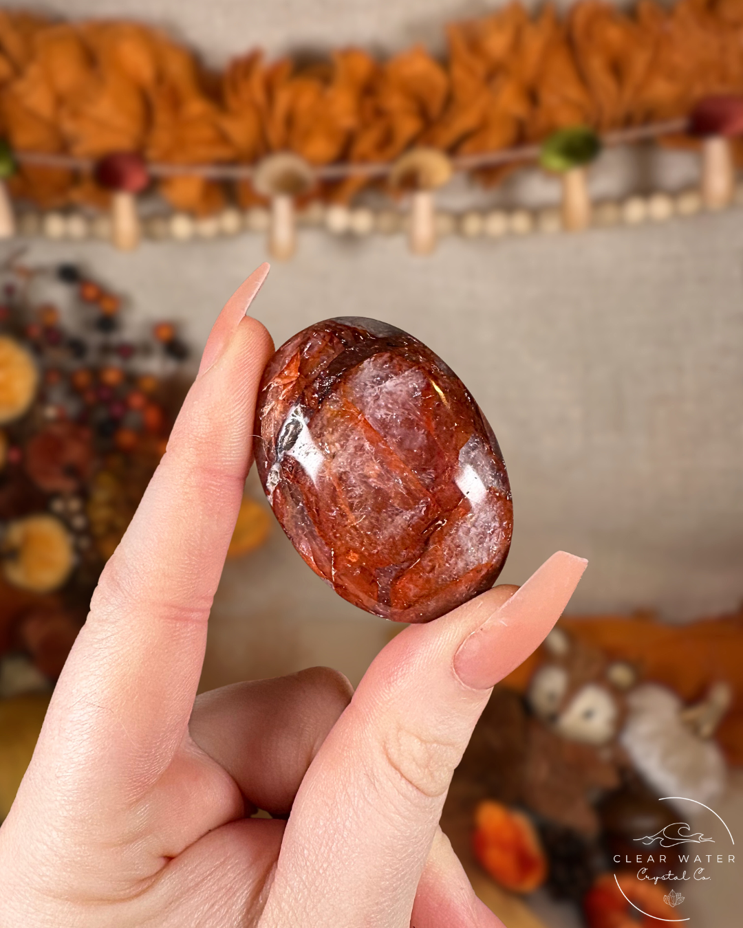 Fire Quartz Palmstones – Madagascar