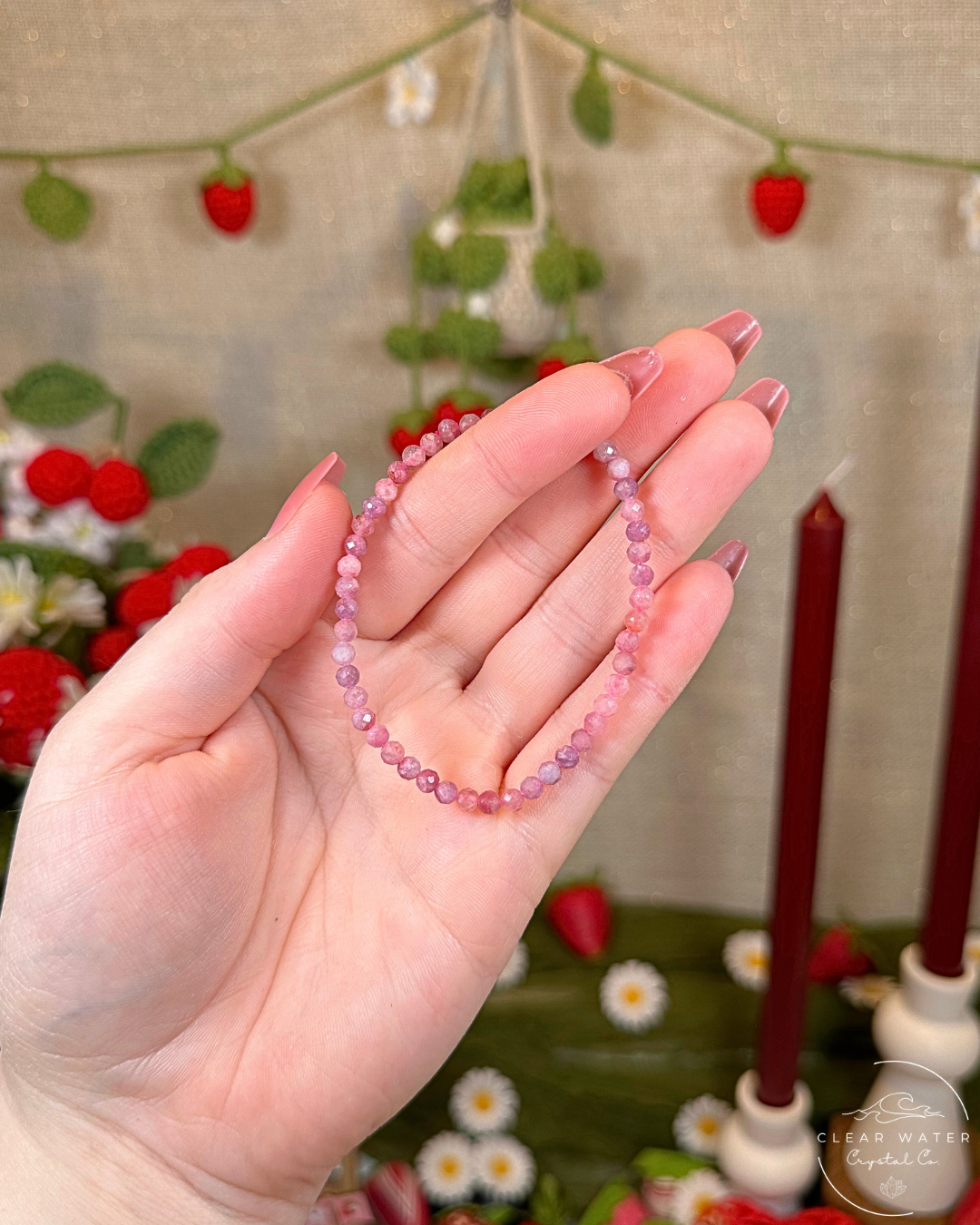 Faceted Pink Tourmaline Bracelet