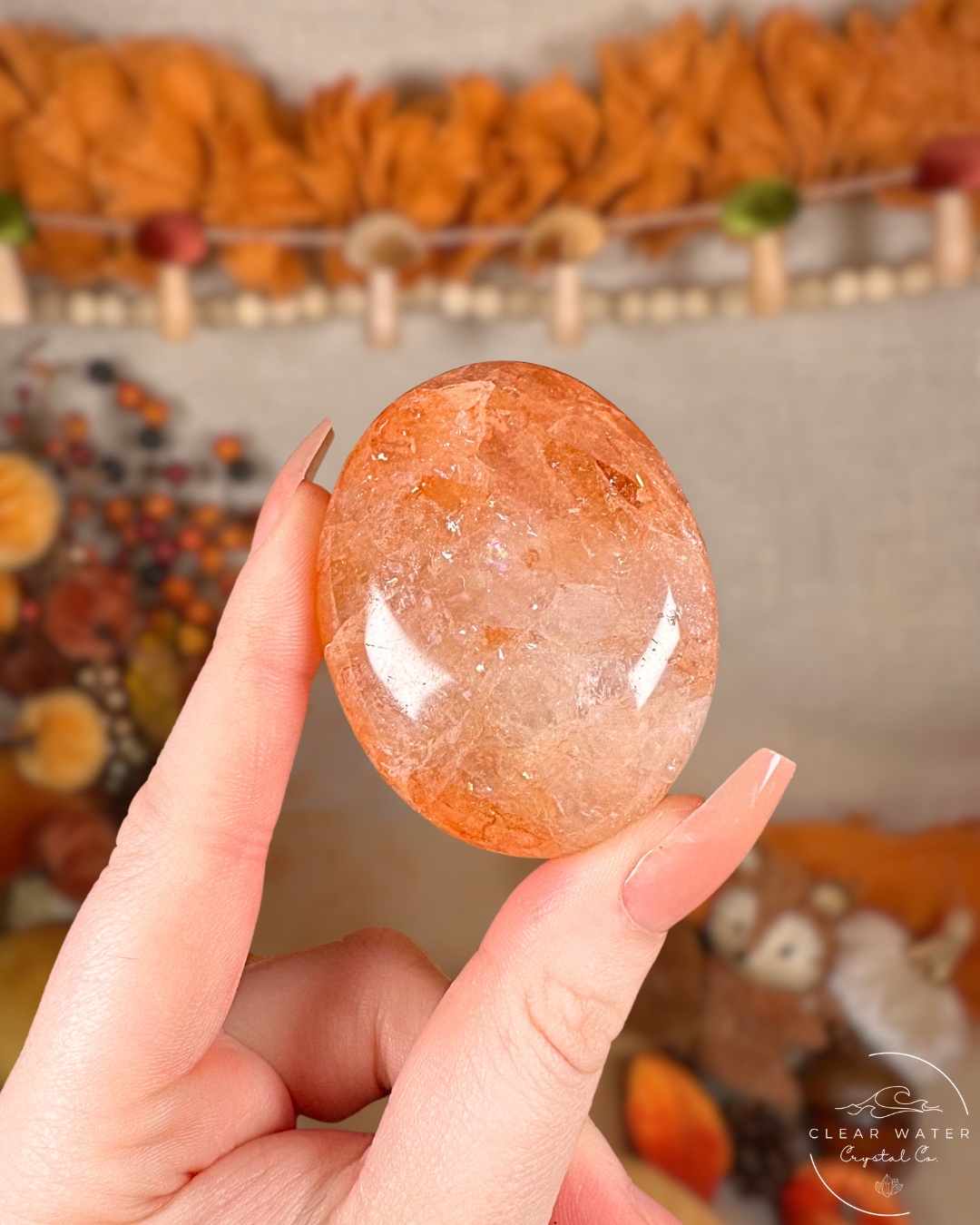 Fire Quartz Palmstones – Madagascar