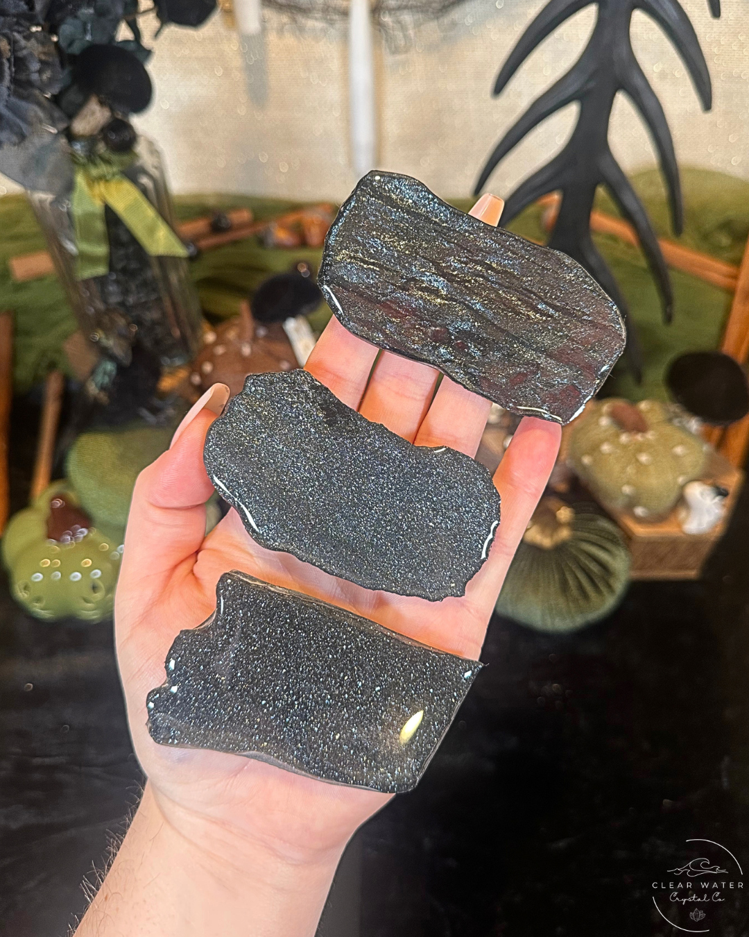 Specular Hematite Slab with Stand | Michigan