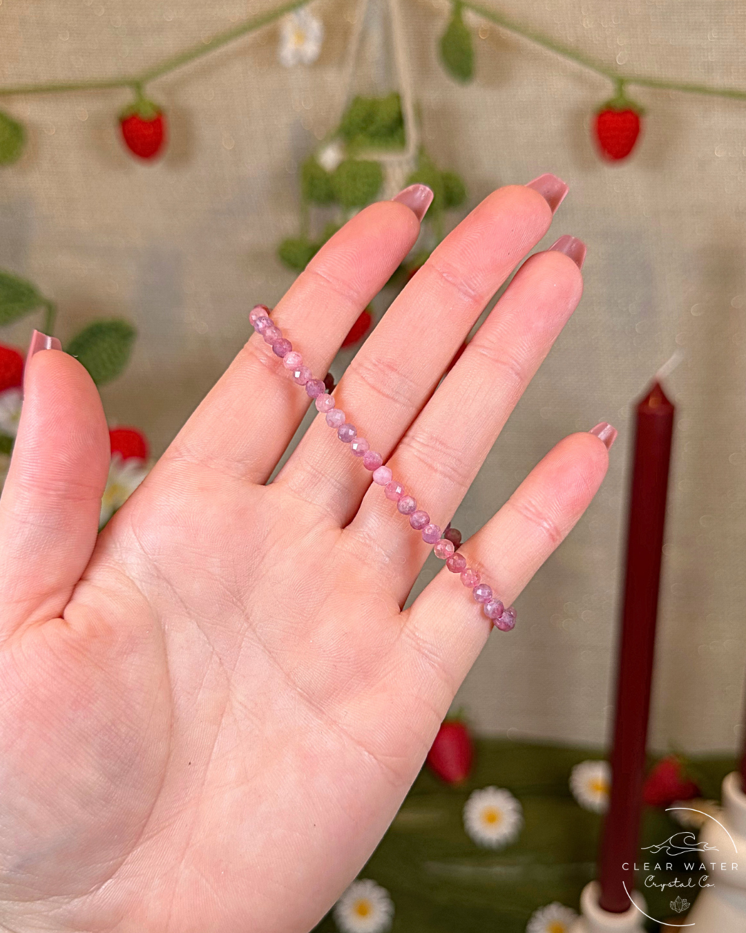 Faceted Pink Tourmaline Bracelet
