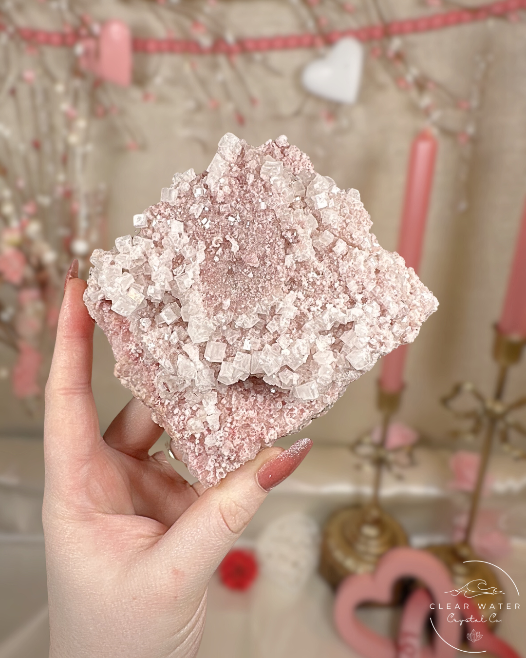 Large Pink Halite Specimens – Searles Lake (Magenta Plane)