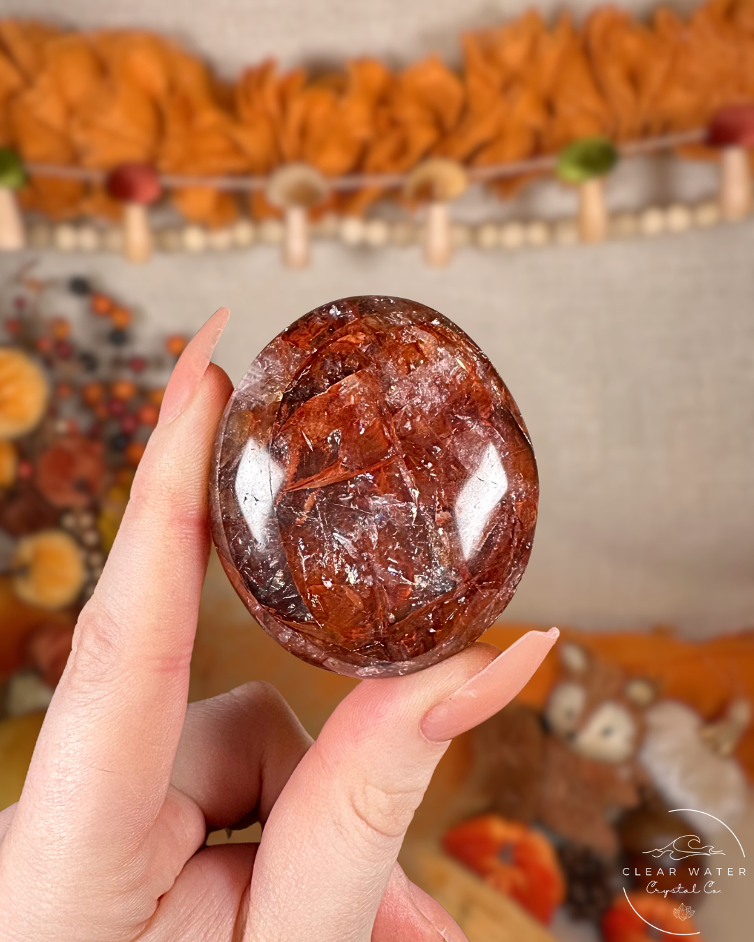 Fire Quartz Palmstones – Madagascar