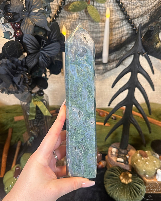 Moss Agate Statement Tower